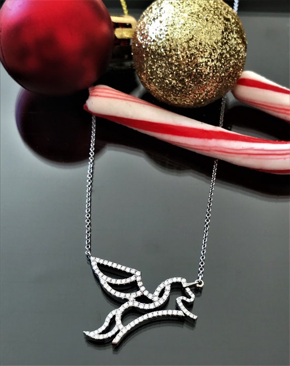 Diamond unicorn necklace sale