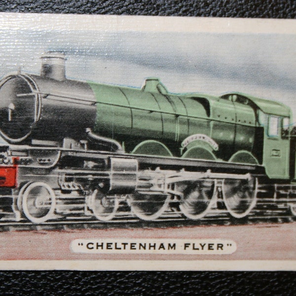 Carte de chemin de fer vintage La carte Cheltenham Flyer Great Western Railway Original 1930's