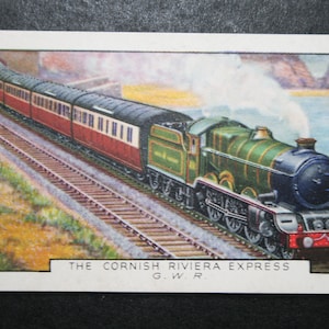 Vintage Railway Card   The Cornish Riviera Express   Great Western Railway  Vintage 1937 Card