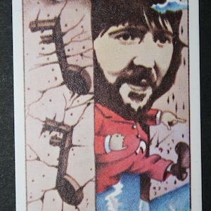 Mini carte hommage originale des années 1970 au guitariste Eric Clapton BLUES & ROCK