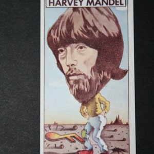 Mini carte hommage à Harvey Mandel, guitariste BLUES & ROCK, Canned Heat, 1975