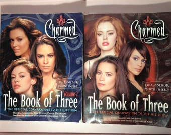 Charmed TV Series, 2x Large Books, The book of three Volume 1 and 2, Horror Sci-Fi, Collectable, Free postage.