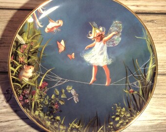 Vintage, Danbury Mint, Enchanted Garden, Balancing Act, Plate, Limited Edition, FREE POSTAGE.
