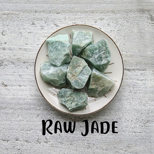 Raw Jade | Natural Green Jade Crystals | Rough Jade | Dream Stone | Healing Crystals | Collectors Specimen| Heart Chakra Stoness |