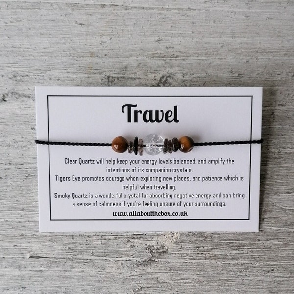 Kristall Armband - Travel | Kristall Geschenke | Heilende Kristalle | Kristallschmuck | Edelstein Schmuck | Reise-Kristalle | Reise-Armband