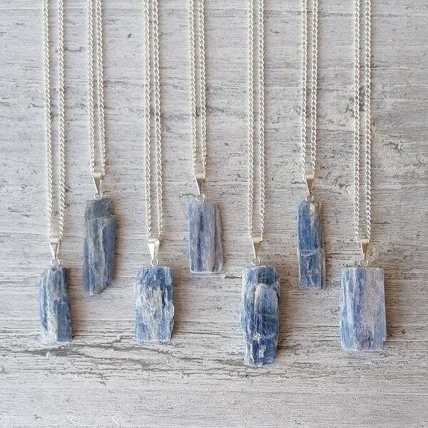 Raw Blue Kyanite Necklace | Raw Kyanite Necklace | Raw Crystal Jewellery | Gifts for Women | Healing Crystals | Crystal Gifts | Raw Crystals