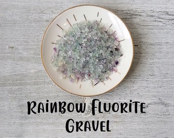 Rainbow Fluorite Crystal Gravel - Crystals for Happiness & Joy | Crystal Gifts | Fluorite Crystal Chips | Gemstone Chips | Crystal Crafts