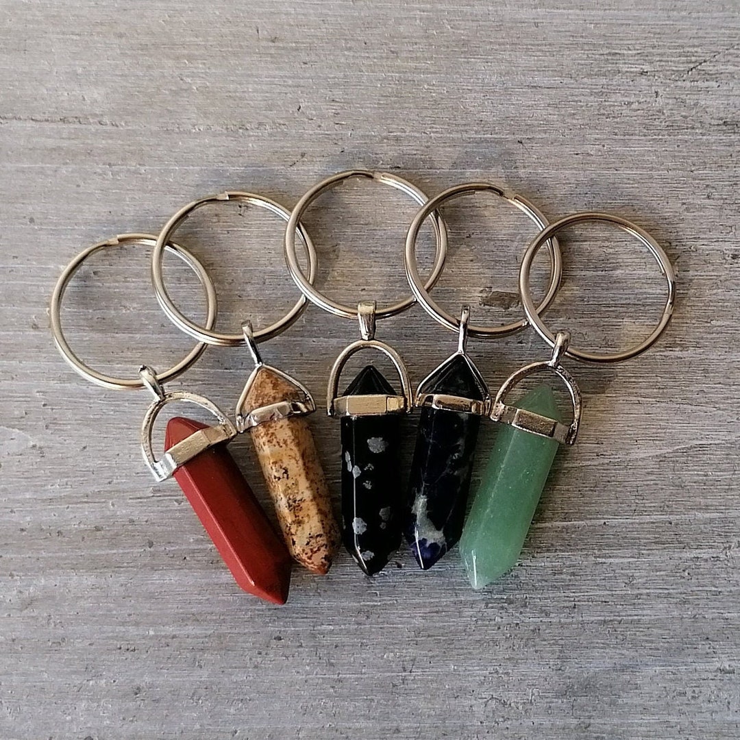 Crystal Keyrings Gemstone Keyrings Crystal Gifts Healing Etsy UK