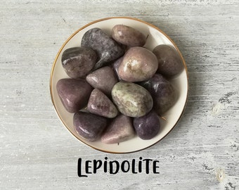 Lepidolite Tumbled Stone | Tumbled Stones | Tumblestone | Tumbled Gemstone | Healing Crystals | Crystal Tumblestones | Lepidolite Crystal