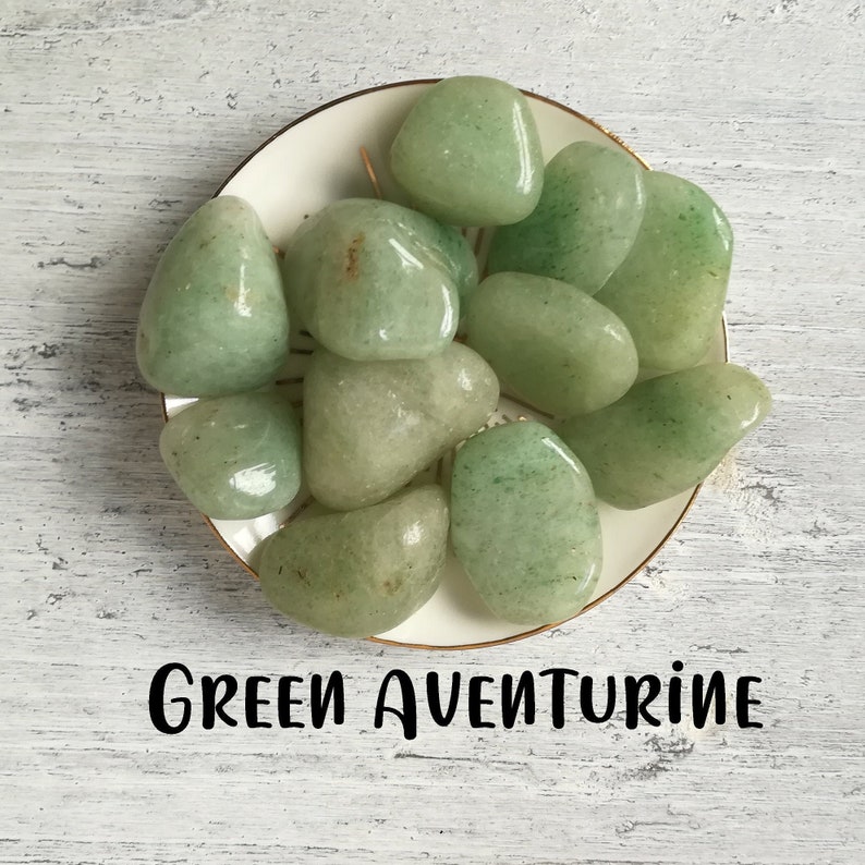 Green Aventurine Tumbled Stone Tumbled Stone Tumbled Gemstone Healing Crystals Crystal Tumblestone Lucky Crystals image 1