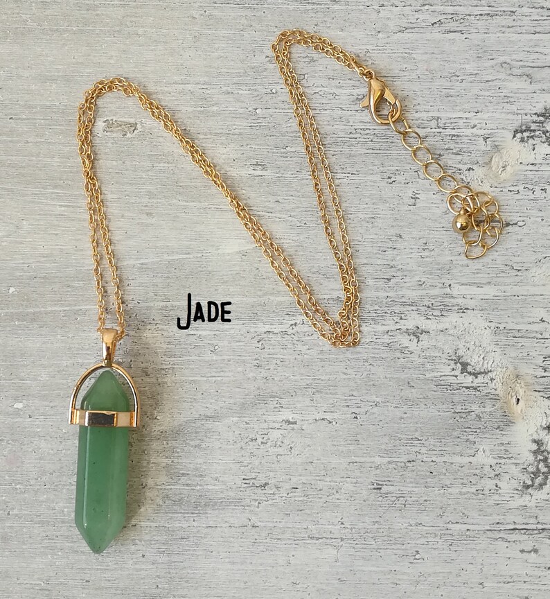 Jade Crystal Necklaces Blue Sodalite Crystal Pendants Healing Crystals Crystal Jewelry Amethyst Lapis Lazuli /& Rose Quartz