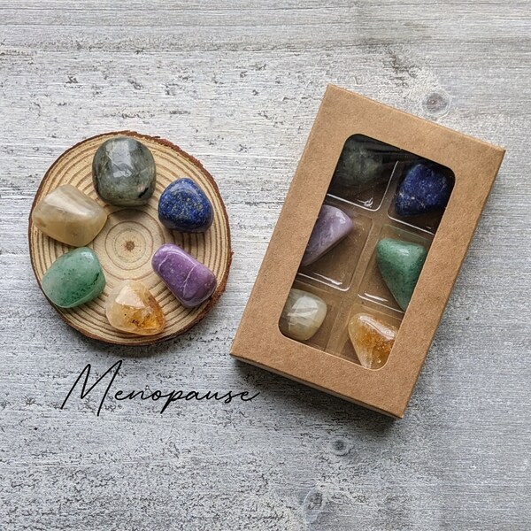 Crystals For Menopause | Tumblestone Kit for Menopause | Menopause Support | Gifts for Her | Healing Crystals | Natural Tumbled Stones