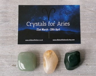 Crystals For Aries | Horoscope Gifts | Healing Crystals | Crystal Tumblestones | Horoscope Crystals | Zodiac Crystals | Crystal Bags