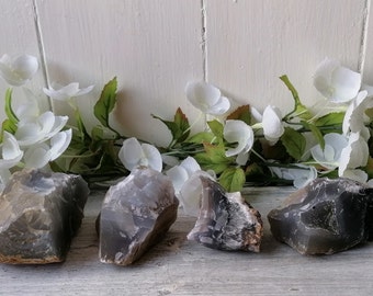 Raw Grey Agate | Rough Grey Agate | Natural Grey Agate | Grey Agate Specimen | Natural Agate | Raw Crystals | Rough Crystals