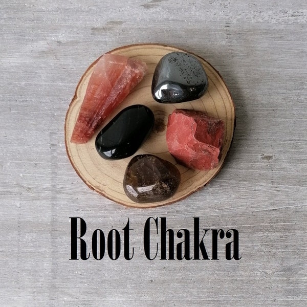 Root Chakra Crystals - Natural & Tumbled Stones | Root Chakra Gifts | Root Chakra Set | Root Chakra Stones | Chakra Crystals