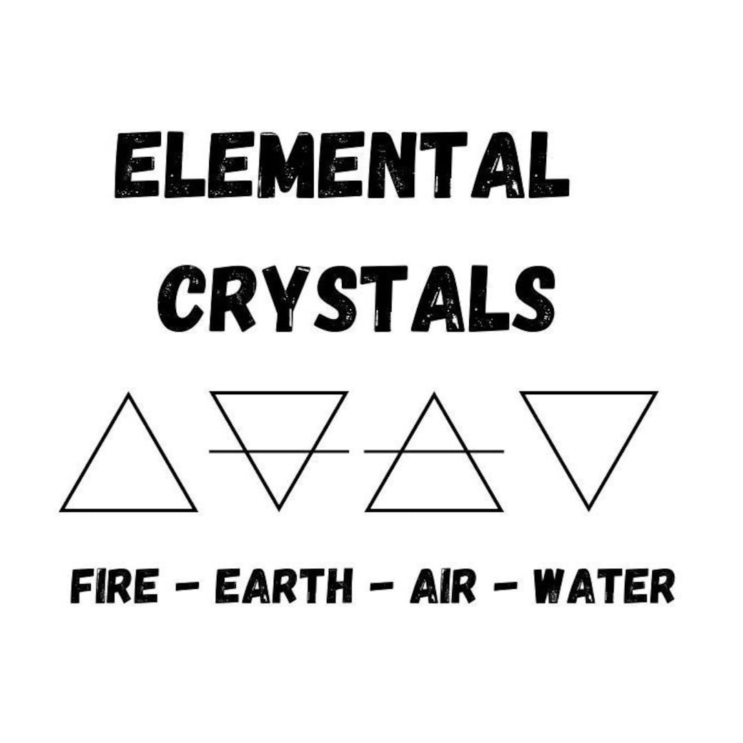 Elemental Crystals Elemental Tumblestones Crystals for Air, Earth, Fire