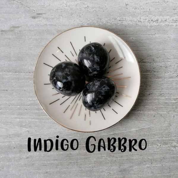 Indigo Gabbro Tumbled Stone | Healing Crystals | Gabbro Stones | Tumbled Crystals | Crystal Gifts | Igneous Rock | Wise Soul Stones