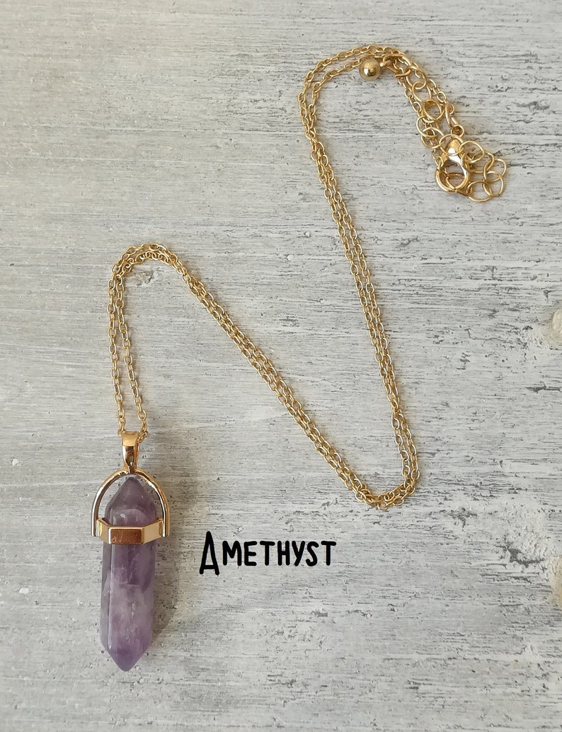 Jade Crystal Necklaces Blue Sodalite Crystal Pendants Healing Crystals Crystal Jewelry Amethyst Lapis Lazuli /& Rose Quartz