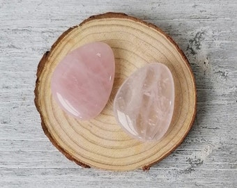 Rose Quartz Worry Stone | Healing Crystals | Crystal Gifts | Rose Quartz Gifts | Self Care Gifts | Crystal Worry Stones | Love Crystals