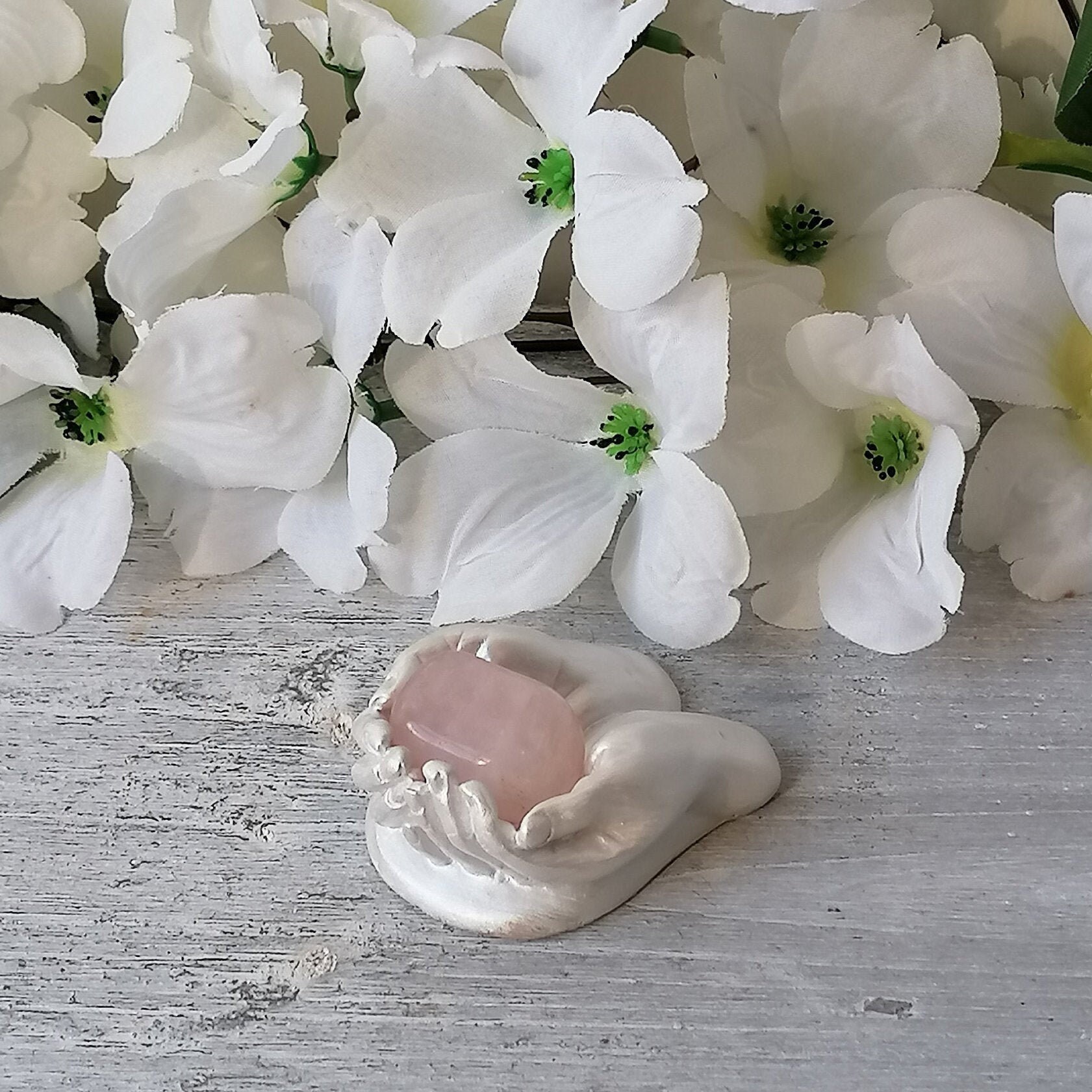 Healing Hands & Rose Quartz Tumbled Stone | Tumbled Stones | Tumbled …