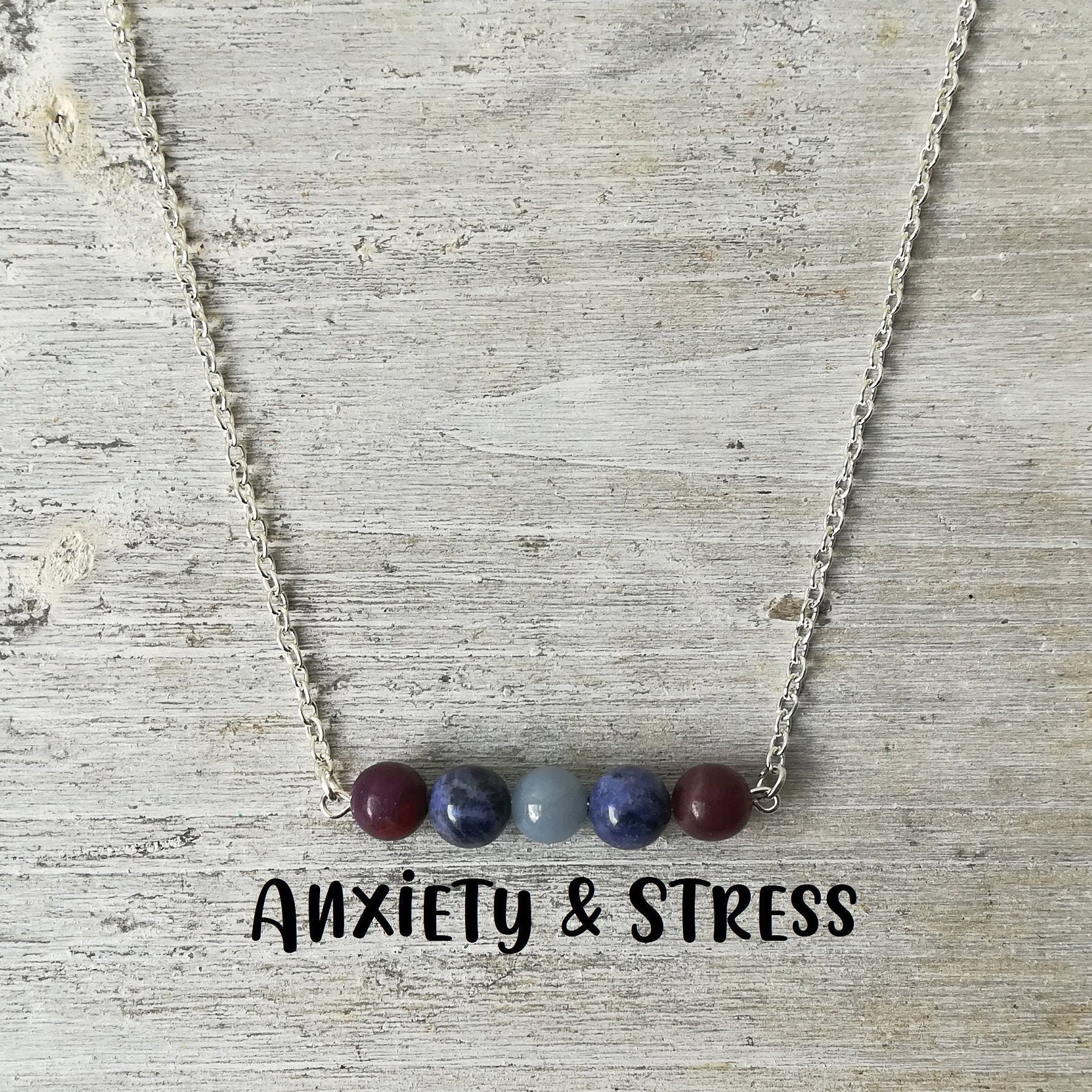 Crystal Necklace Anxiety & Stress Crystal Gifts Healing Etsy