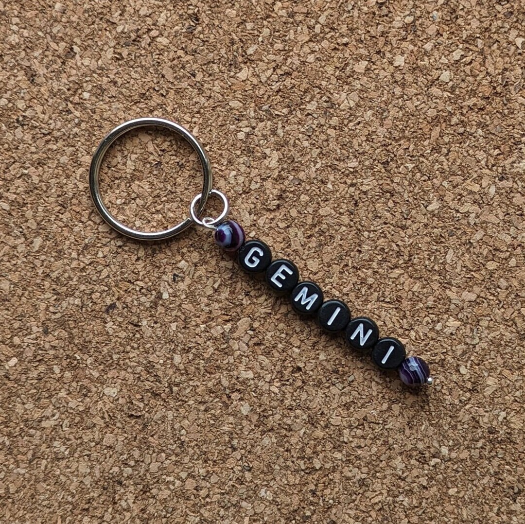 Gemini Keyring Gemstone Keyrings Crystal Gifts Healing Crystals