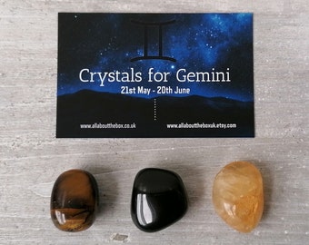 Crystals For Gemini | Horoscope Gifts | Healing Crystals | Crystal Tumblestones | Horoscope Crystals | Zodiac Crystals | Crystal Bags