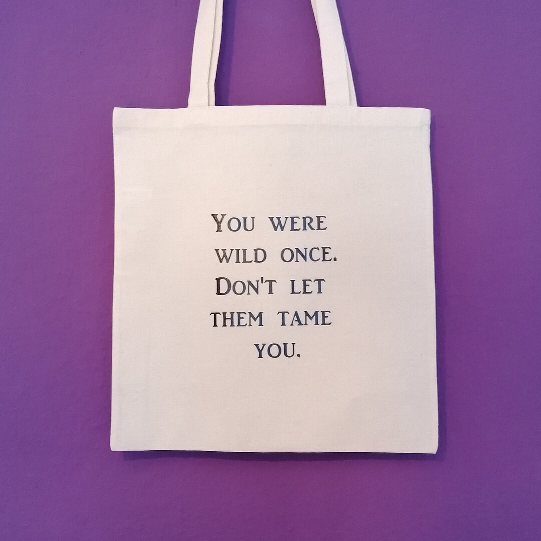 Canvas Einkaufstasche Schultertasche mit Spruch Etsy.de
