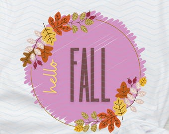 Hello Fall Wreath SVG
