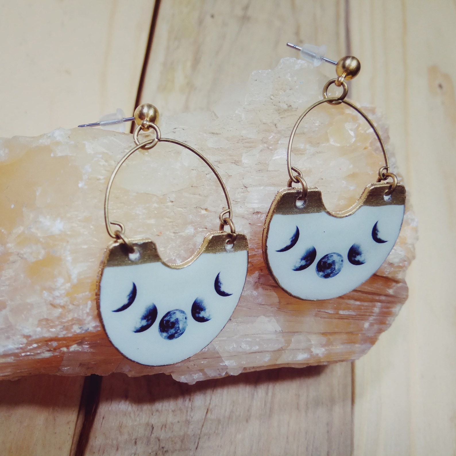 Moon phase earrings Clearance