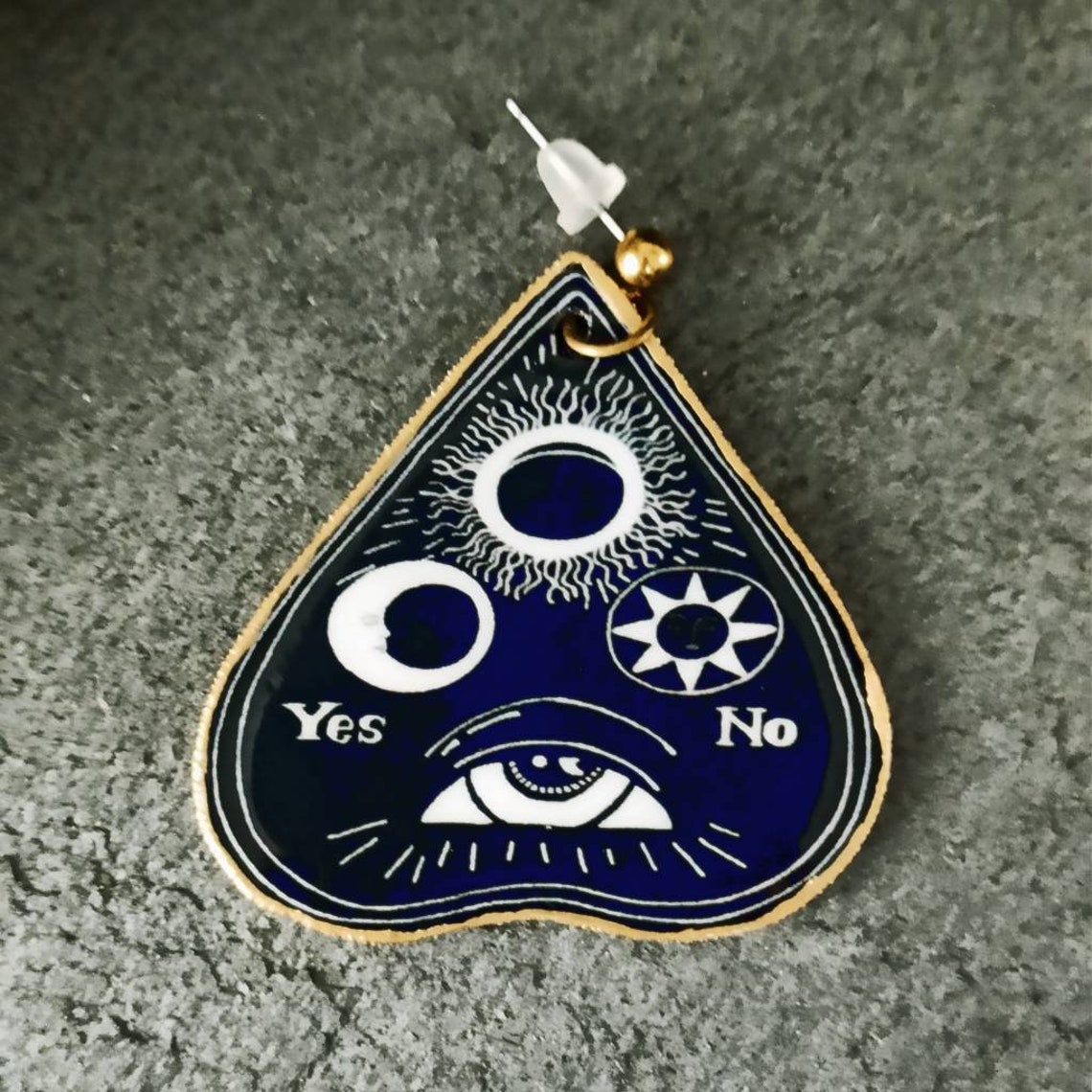 Ouija Board Earrings Witchcraft Earrings Halloween Jewelry Etsy