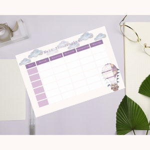 Timetable download, digital download, timetable, back to school