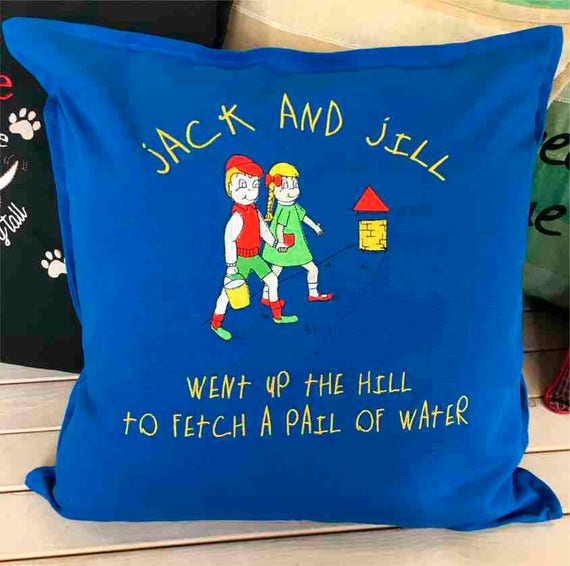 Embroidered Nursery Rhyme Cushion Jack Nursery rhyme pillow | Etsy