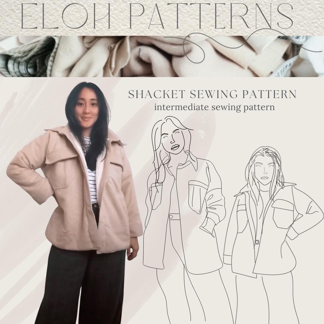 ELOH Shacket Jacket Sewing Pattern - Etsy