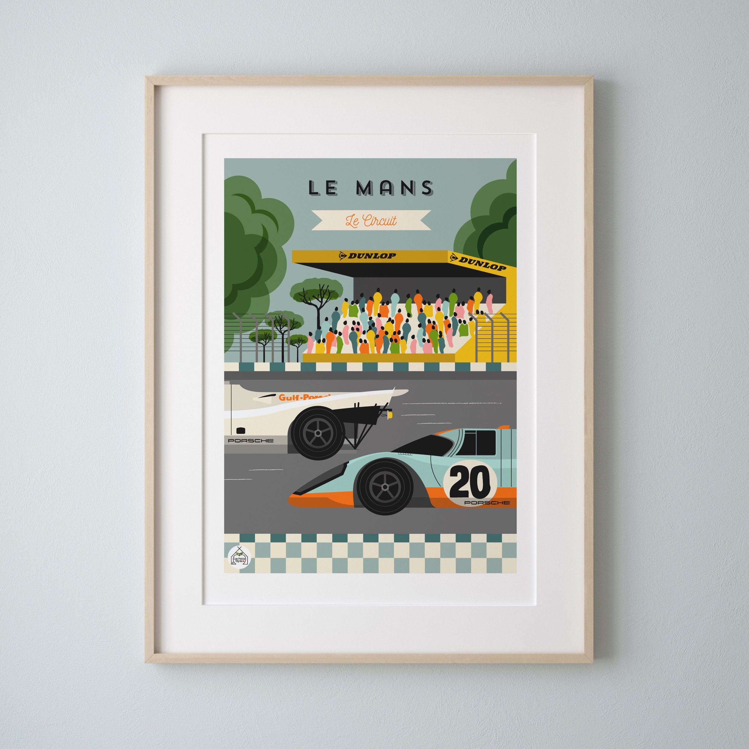 Affiche Le Mans Le Circuit 30x40cm - Série Douce France