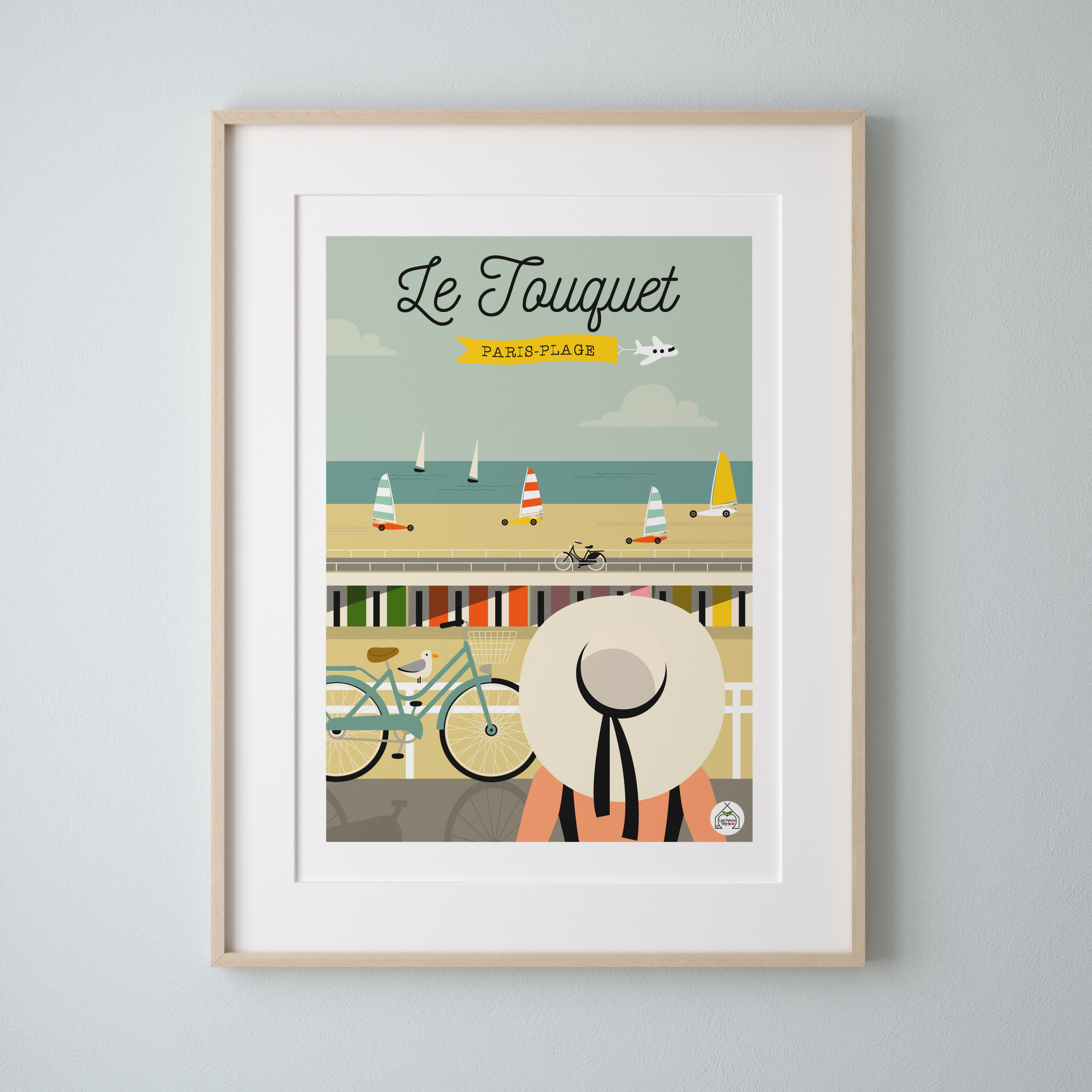 Affiche 30x40cm Le Touquet-Paris-Plage. Série Bain de Mer