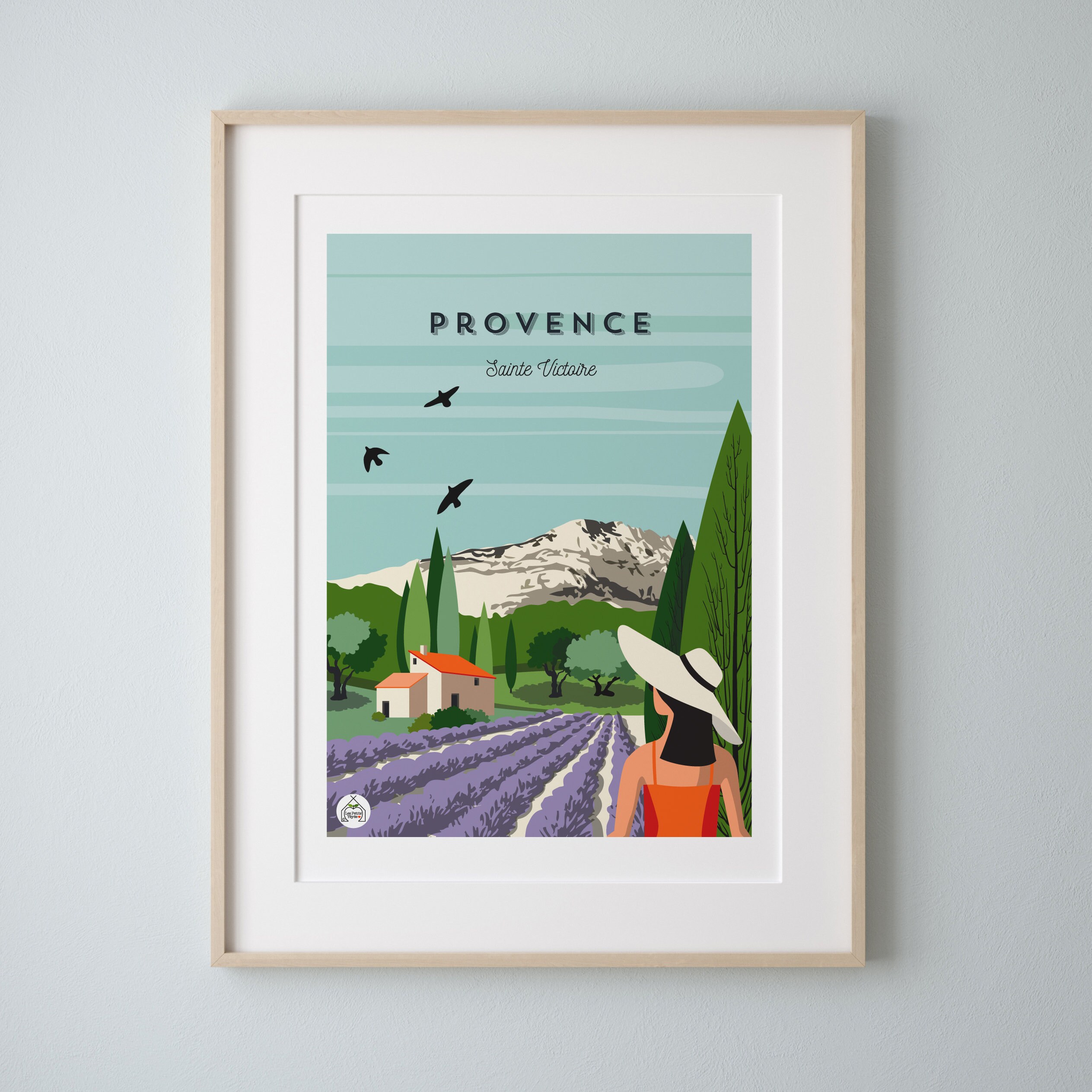 Affiche Provence Vintage 30x40cm - Sainte Victoire/Serie Douce France