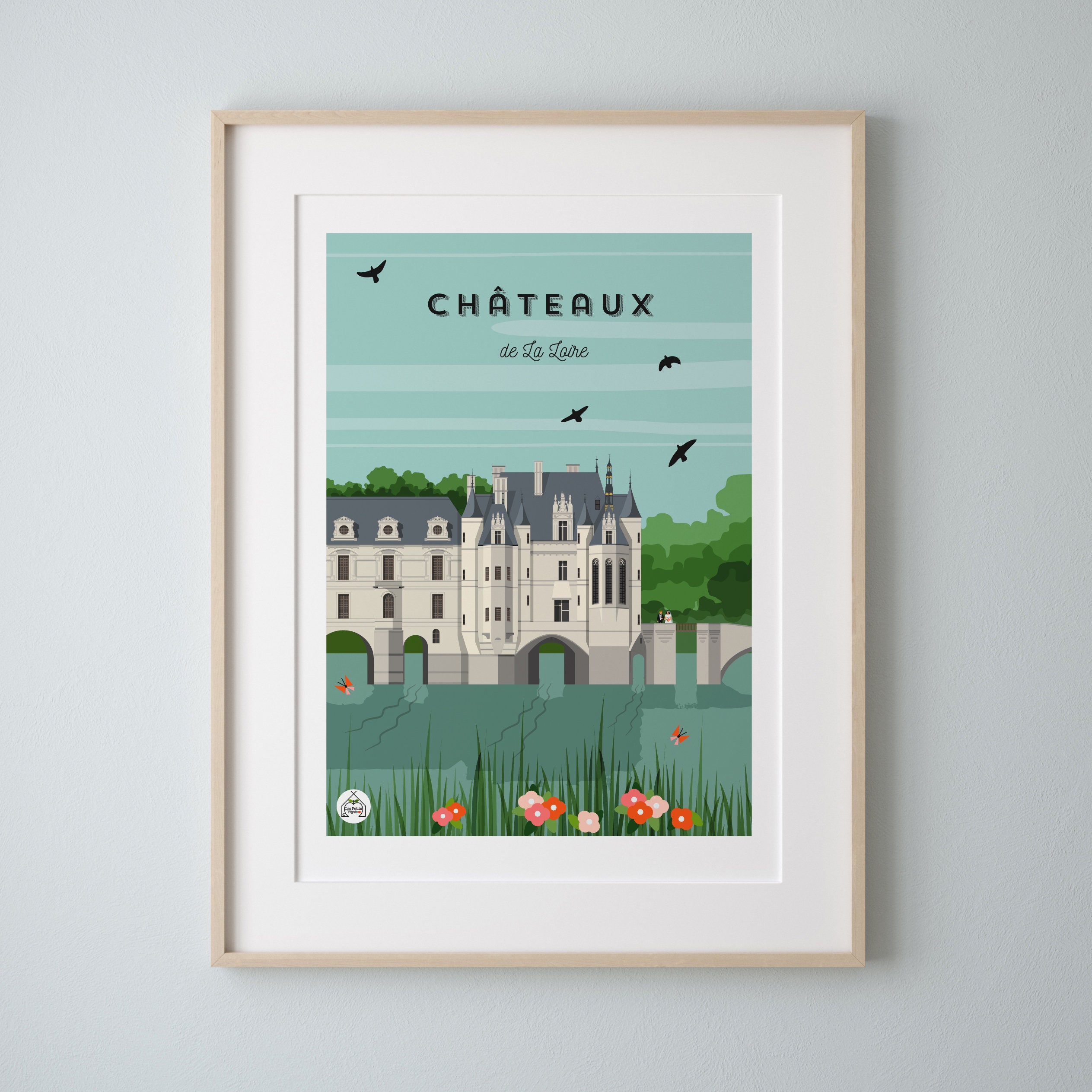 Affiche Chateaux de La Loire 30x40cm - Série Douce France