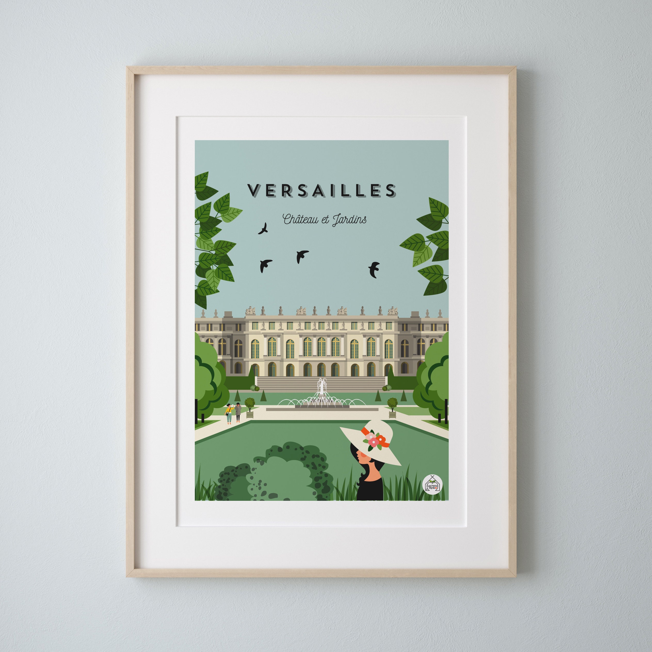 Affiche Versailles 30x40cm - Château et Jardins/Série Douce France