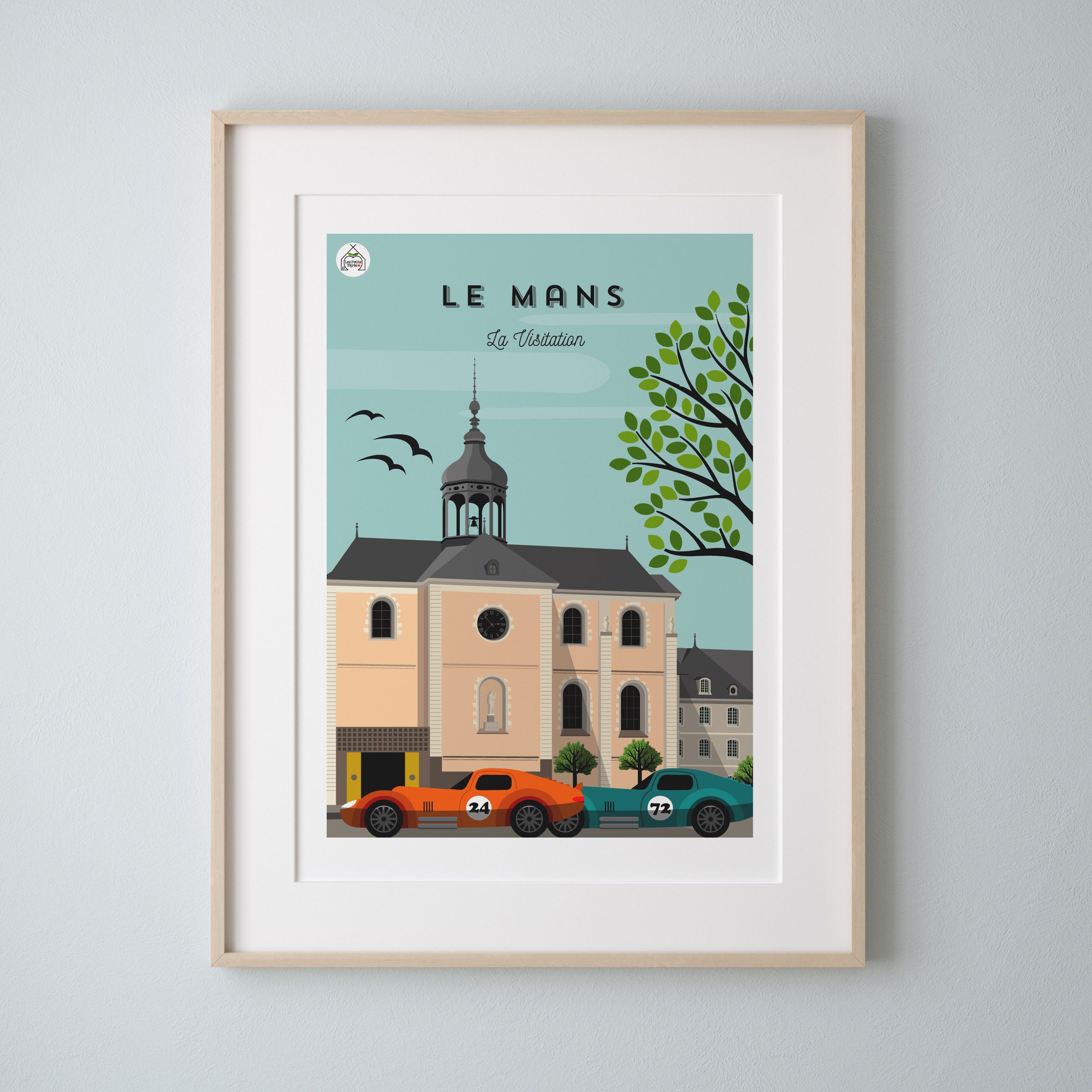 Affiche Le Mans La Visitation 30x40cm. Série Douce France