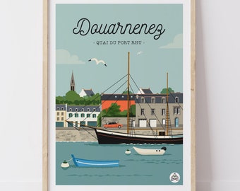 Affiche DOUARNENEZ - Port Rhu