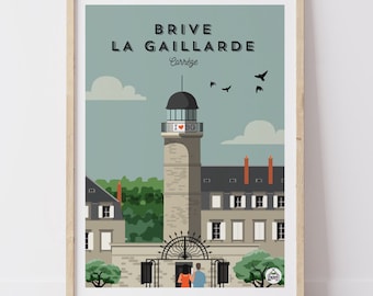 Affiche BRIVE la GAILLARDE - Corrèze