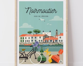 Affiche NOIRMOUTIER - Rue de l'Ecluse