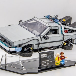 Acrylic Display Stand for Back to the Future Time Machine set 10300 - Free Shipping - Made in USA