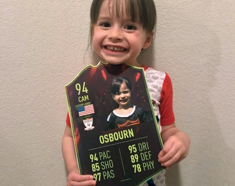 Custom Soccer Card. Personalized Football Card. Custom Soccer Team Card. 100% Customizable. Ultimate Team Card