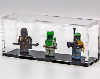 Acrylic display case for 3  Lego mini figures - Made in USA