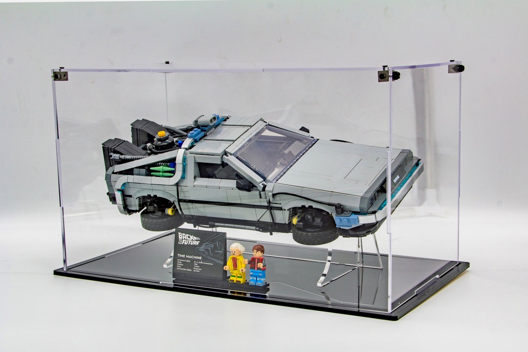 Acrylic Display Case for Back to the Future Time Machine Set 10300