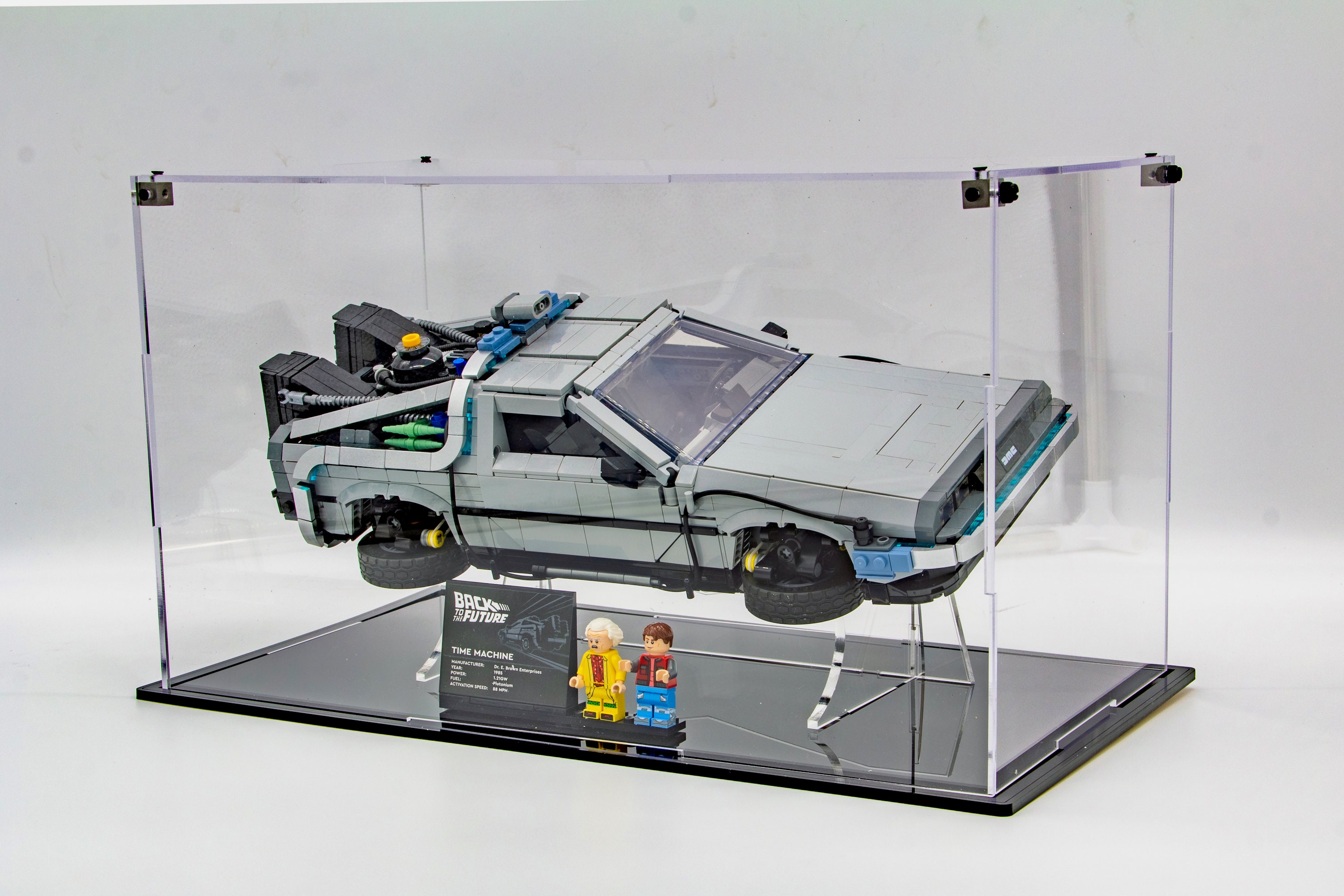 Acrylic Display Case for Back to the Future Time Machine Set