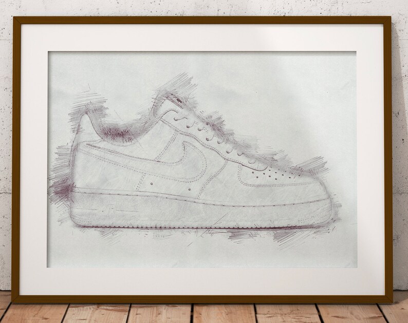 Air Force 1 Nike Air Air Force One Sneakers Poster Etsy