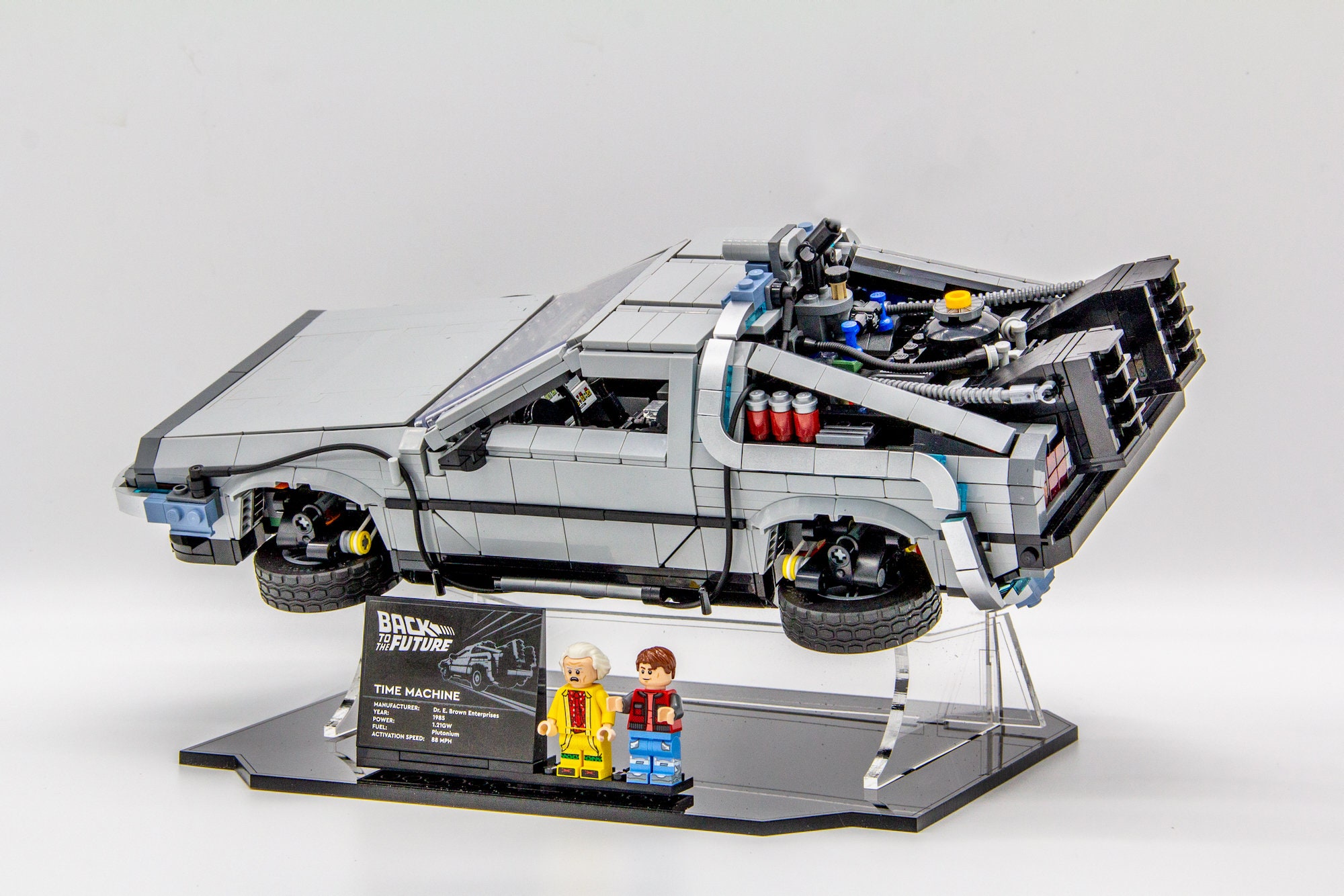 Acrylic Display Stand for the LEGO® Back to the Future Time Machine 10300